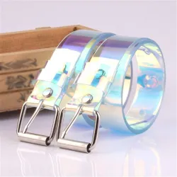 Transparent - laser rainbow - fashionable belt - 90cm - 100cm - 110cm - 120cmRiemen