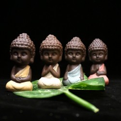 Petit Bouddha - statue en céramique - figurine de moine