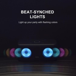 TWS haut-parleur Bluetooth 2*8W - sans fil - basse profonde avec lumière LED