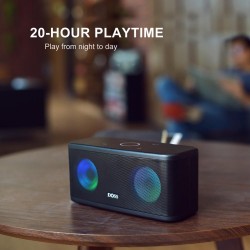 TWS haut-parleur Bluetooth 2*8W - sans fil - basse profonde avec lumière LED