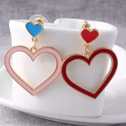 Heart shaped long earringsOorbellen