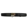 Leather belt with a tiger's headRiemen