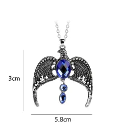 Aigle avec cristaux bleus - collier vintage