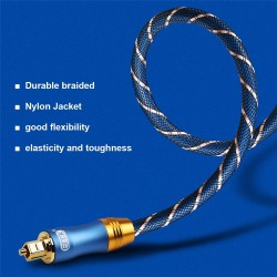 Toslink - OD6.0 - SPDIF - câble audio en fibre optique numérique - tressé - 1m - 1.5m - 2m - 3m - 5m - 8m - 10m - 15m
