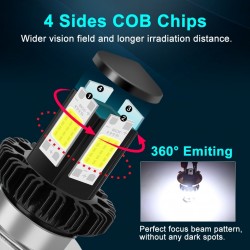 H6 - BA20D - faisceau Hi-lo - ampoule de phare de moto LED