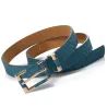 New Women Belts Fashion Crocodile Punk Thin Waist Belt Female Second Leather Straps High Quality JeaRiemen