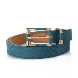 New Women Belts Fashion Crocodile Punk Thin Waist Belt Female Second Leather Straps High Quality JeaRiemen