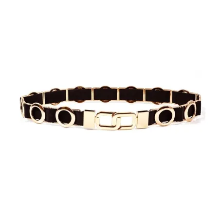 Ceinture élastique élégante avec cercles métalliques