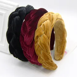 Elegant braided velvet headband - hair bandHair