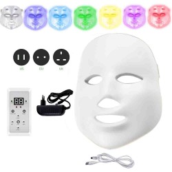 7 colors LED electric face and neck mask - acne treatment - light therapyHuid