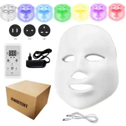 7 colors LED electric face and neck mask - acne treatment - light therapyHuid