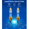Toslink - OD6.0 - SPDIF - câble audio en fibre optique numérique - tressé - 1m - 1.5m - 2m - 3m - 5m - 8m - 10m - 15m