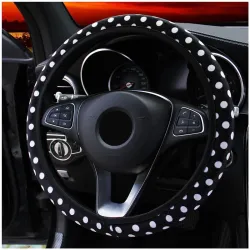 Couverture de volant de voiture - plush - conception de points