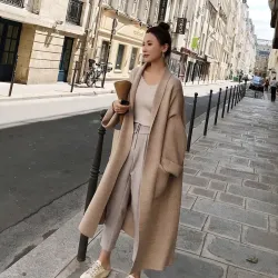 Winter Elegant Winter Coats Loose knit Cardigan Woolen Sweater Oversized Extra Soft High-end CardigaJassen