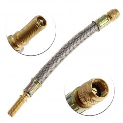 New Arrival 1pc 150mm Stainless Steel Braided Flexible Hose Car Wheels Tyre Valve Stems Extensions TWiel onderdelen
