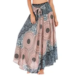 women hippie bohemian skirt - lady girls dancing party soft flowers elastic waist floral daily short skirtJurken