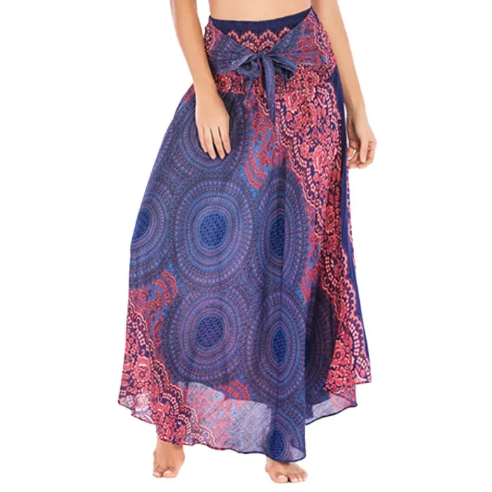 women hippie bohemian skirt - lady girls dancing party soft flowers elastic waist floral daily short skirtJurken