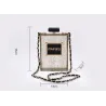 new transparent acrylic elegant perfume bottle bag - vertical style square bag - party gown dinner bag femaleTassen