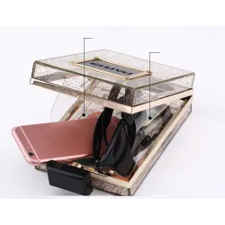 new transparent acrylic elegant perfume bottle bag - vertical style square bag - party gown dinner bag femaleTassen