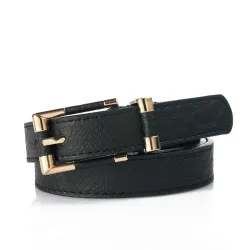 New Women Belts Fashion Crocodile Punk Thin Waist Belt Female Second Leather Straps High Quality JeaRiemen