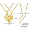 rhinestone charm pendant necklace - love heart shaped link chain necklace - gift jewelry accessoriesNecklaces