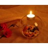 décoration romantique pour le dîner de mariage - verre classique transparent porte-cifettes - chandelier