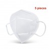Masque visage KN95 PM2.5 - masque de bouche - antibactérien - filtre nano - 5 ou 10 pièces