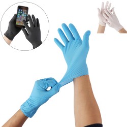 Gants jetables de nitrile - gants antibactériens protecteurs