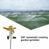 Lawn Durable 360 Degree Rotating Impulse Metal Sprayer Adjustable Portable Grass Irrigation System Garden Watering SprinklerS...