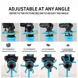 Lawn Durable 360 Degree Rotating Impulse Metal Sprayer Adjustable Portable Grass Irrigation System Garden Watering SprinklerS...