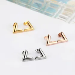 Boucles d'oreilles en V - acier inoxydable