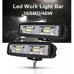 48W - car Led fog lights - spot-beam bar for 4x4 trucks - jeep - ATV - SUV - DRL spotlightLED light bar