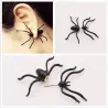 Boucles d'oreilles avec araignée noire