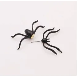 Boucles d'oreilles avec araignée noire