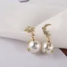 Star Moon Design Earrings - Drop StyleOorbellen
