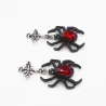 Matte Black Spider Stud EarringsOorbellen