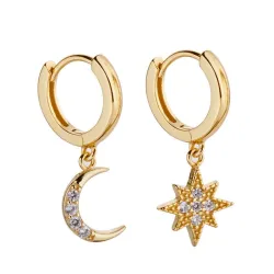 Star Moon Earrings - WomenOorbellen