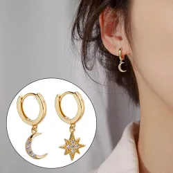 Star Moon Earrings - WomenOorbellen