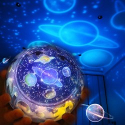Projecteur de ciel étoilé romantique - lumière de nuit LED - Univers - Constellation - Terre - Lune - rotatif