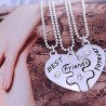3Pcs Best Friends Forever Necklace Set - Cœur
