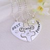 3Pcs Best Friends Forever Necklace Set - Cœur