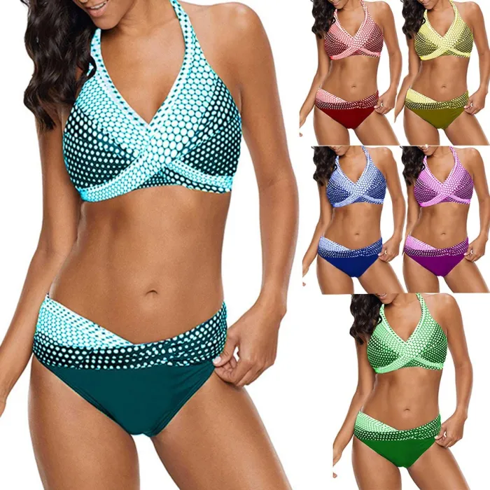 Badpak met stippen - bikinisetBadkleding