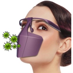 Complètement scellé - anti-saliva - anti-bactérien - visage - bouche - nez - masque de protection plastique