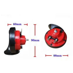 Car motorcycle electric horn - 2pcs - redExterieur accessoires