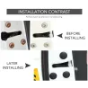 Car door lock screw protection - black - whiteExterior accessories