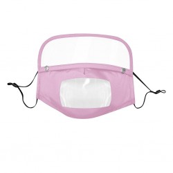 Gezichtsmasker voor kinderen met afneembaar oogschild - zichtbare mond - herbruikbaar - wasbaarMondmaskers