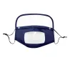 Masque de bouche pour enfants avec bouclier oculaire amovible - bouche visible - réutilisable - lavable