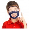 Gezichtsmasker voor kinderen met afneembaar oogschild - zichtbare mond - herbruikbaar - wasbaarMondmaskers