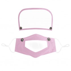 Gezichtsmasker voor kinderen met afneembaar oogschild - zichtbare mond - herbruikbaar - wasbaarMondmaskers