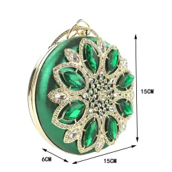 Luxury diamond - small purse - crystal flowerTassen